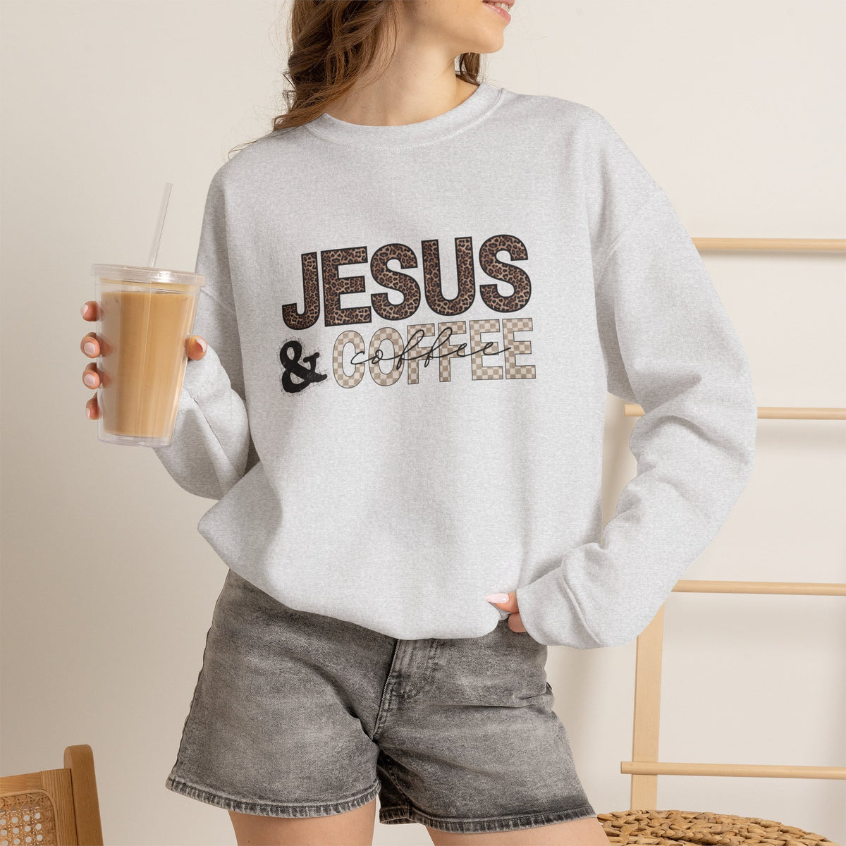 Jesus & Coffee Crewneck Sweatshirt
