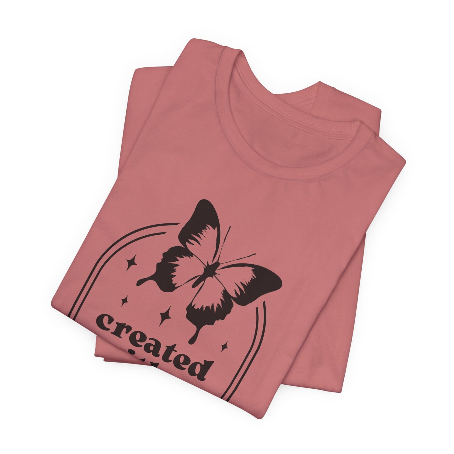Created With a Purpose Butterfly Tee — Inspirational Christian T-Shirt