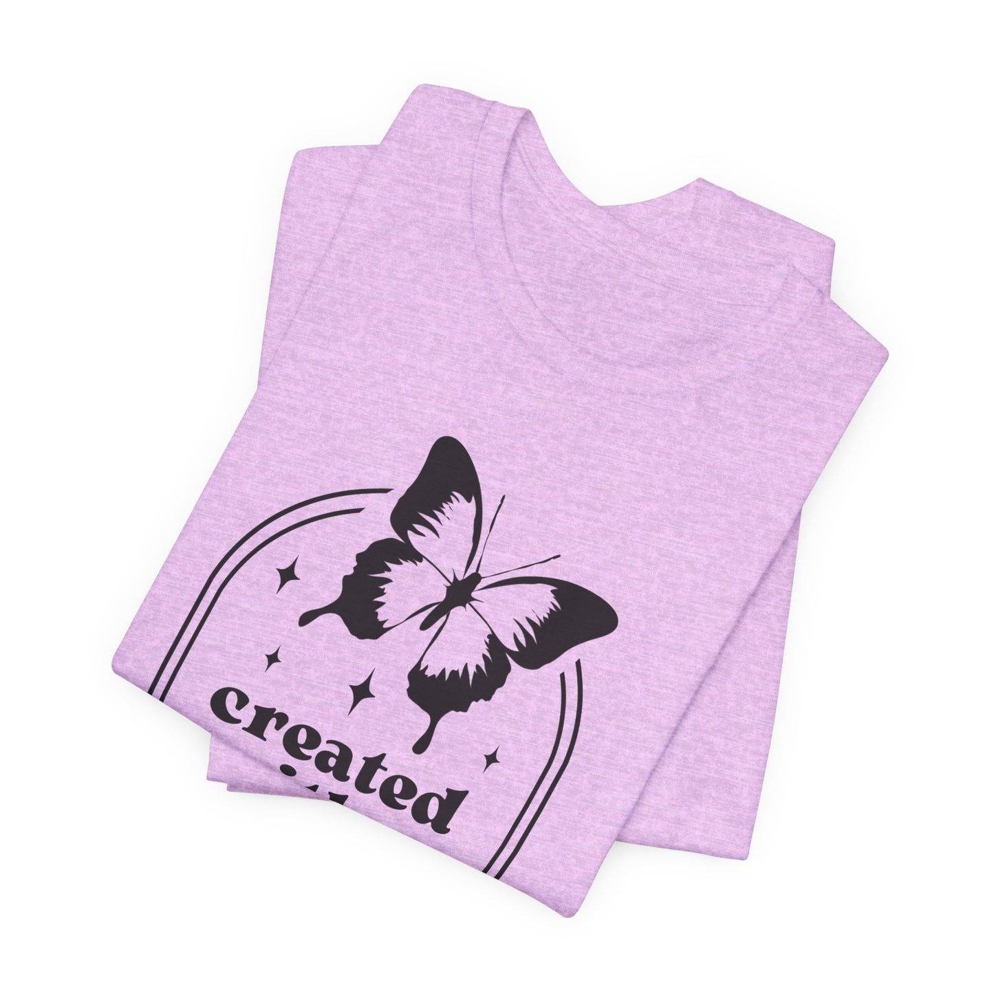 Created With a Purpose Butterfly Tee — Inspirational Christian T-Shirt