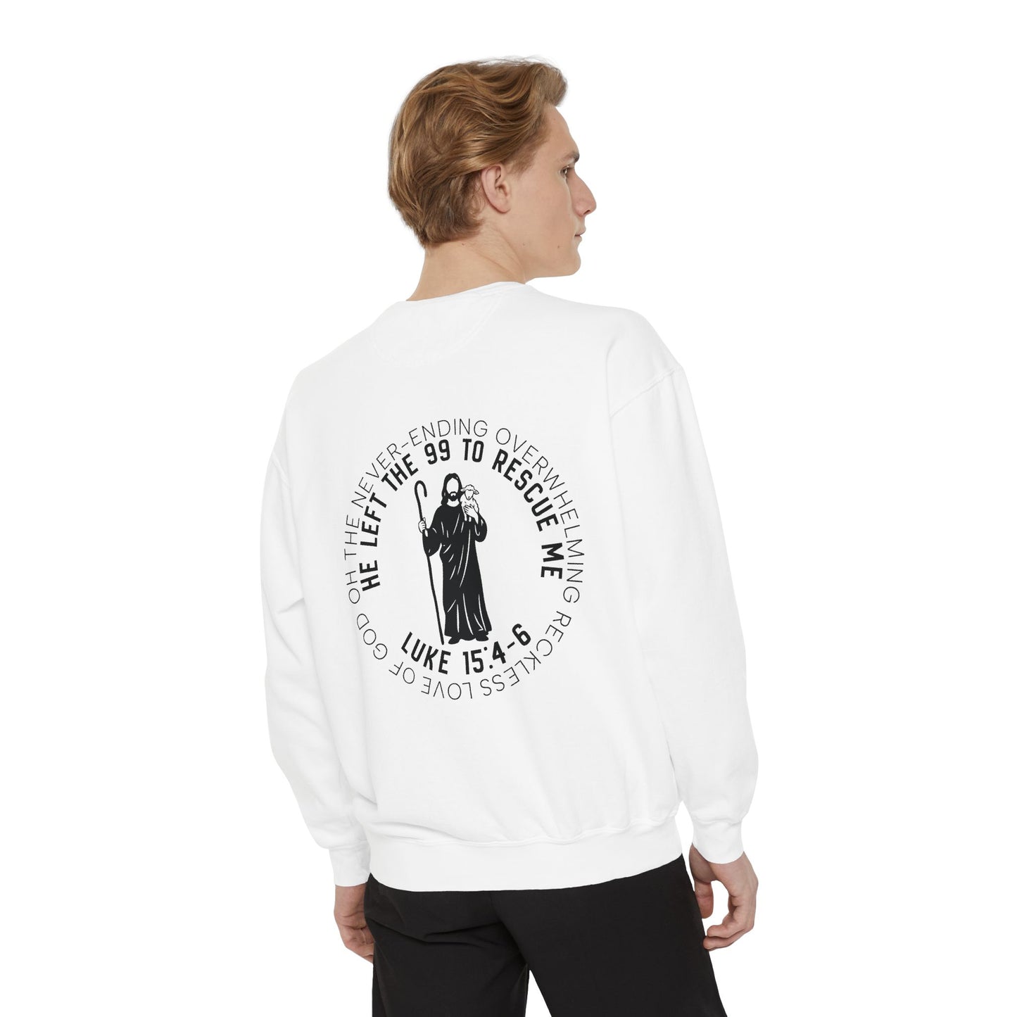 'Leave the 99 to Rescue Me' Luke 15:4-6 Graphic Crewneck