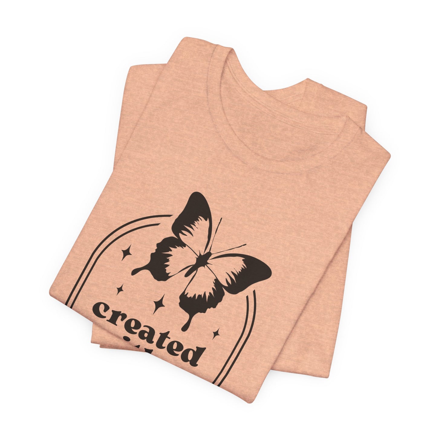Created With a Purpose Butterfly Tee — Inspirational Christian T-Shirt