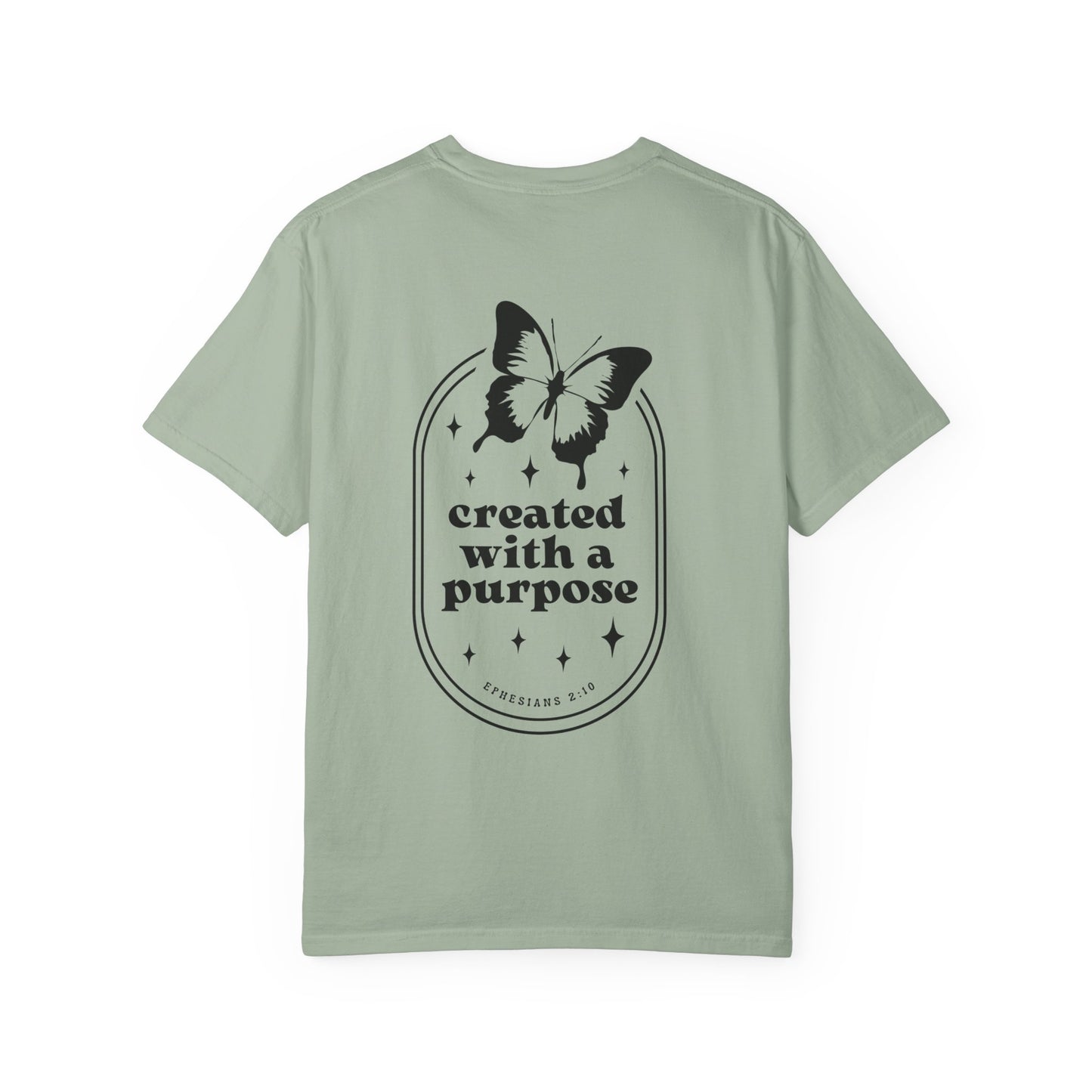 Butterfly Purpose T-Shirt — "Created With A Purpose" Inspirational Graphic Tee