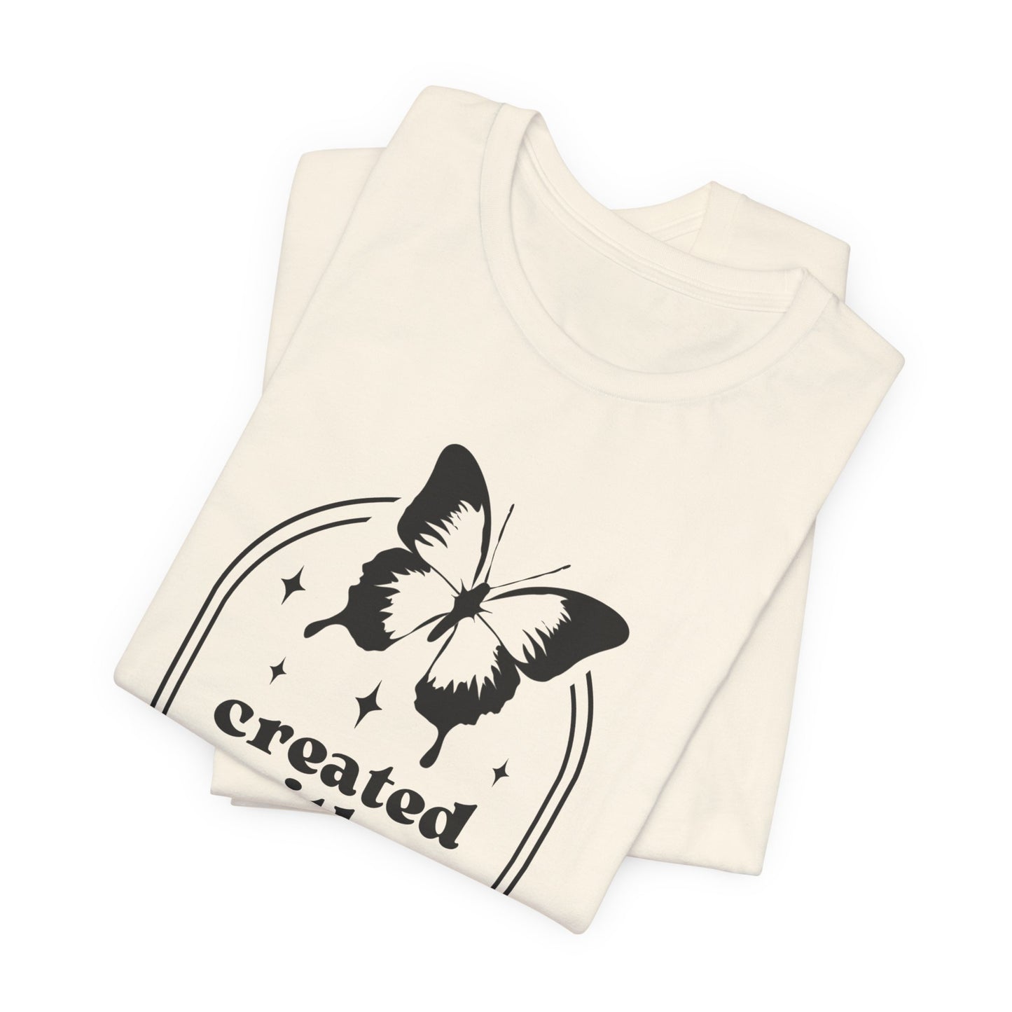 Created With a Purpose Butterfly Tee — Inspirational Christian T-Shirt