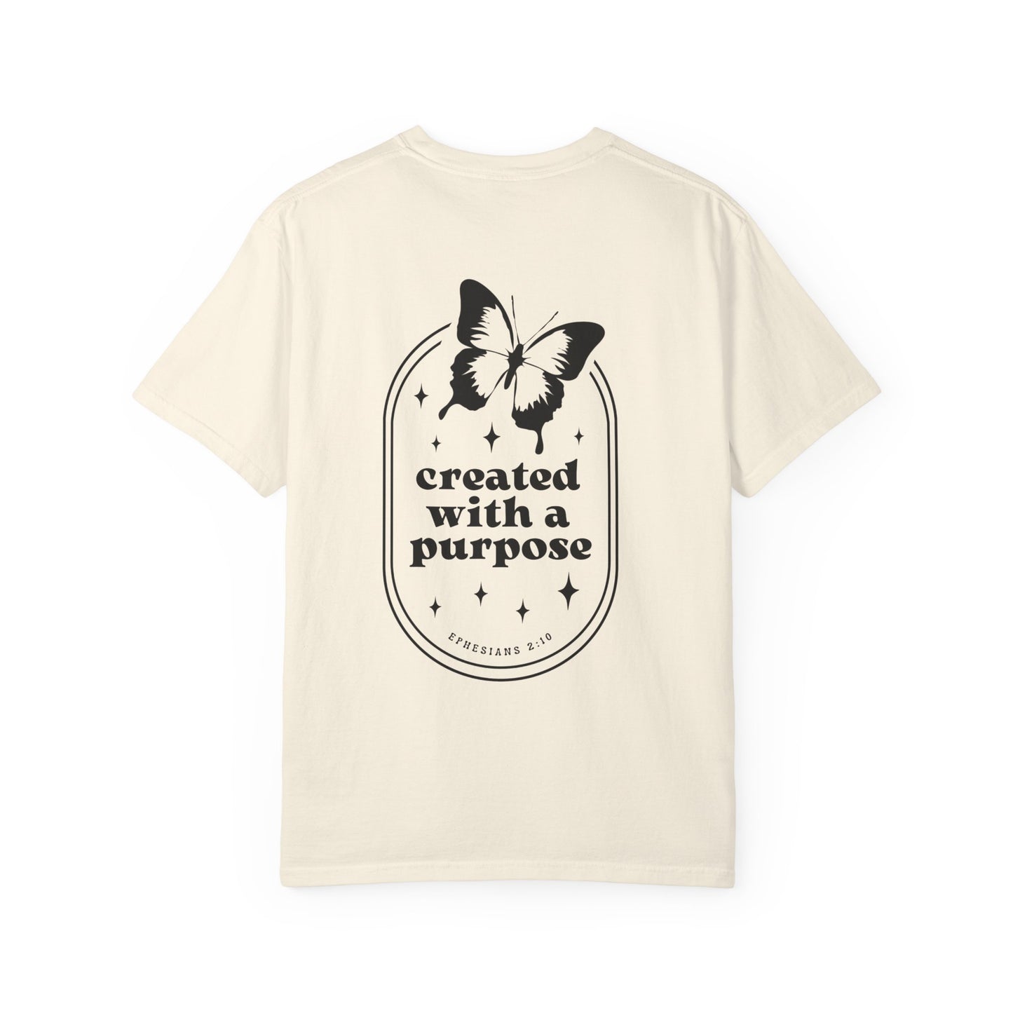 Butterfly Purpose T-Shirt — "Created With A Purpose" Inspirational Graphic Tee