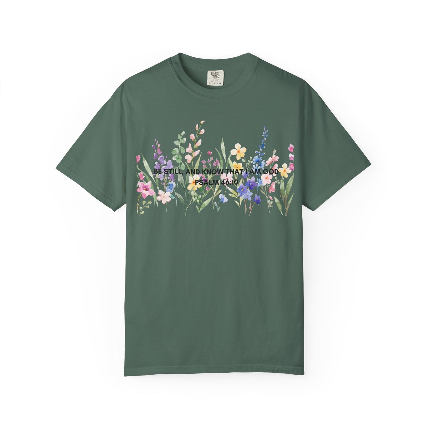 "BE STILL" Watercolor Wildflower Tee