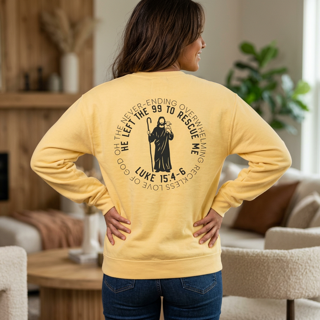 'Leave the 99 to Rescue Me' Luke 15:4-6 Graphic Crewneck