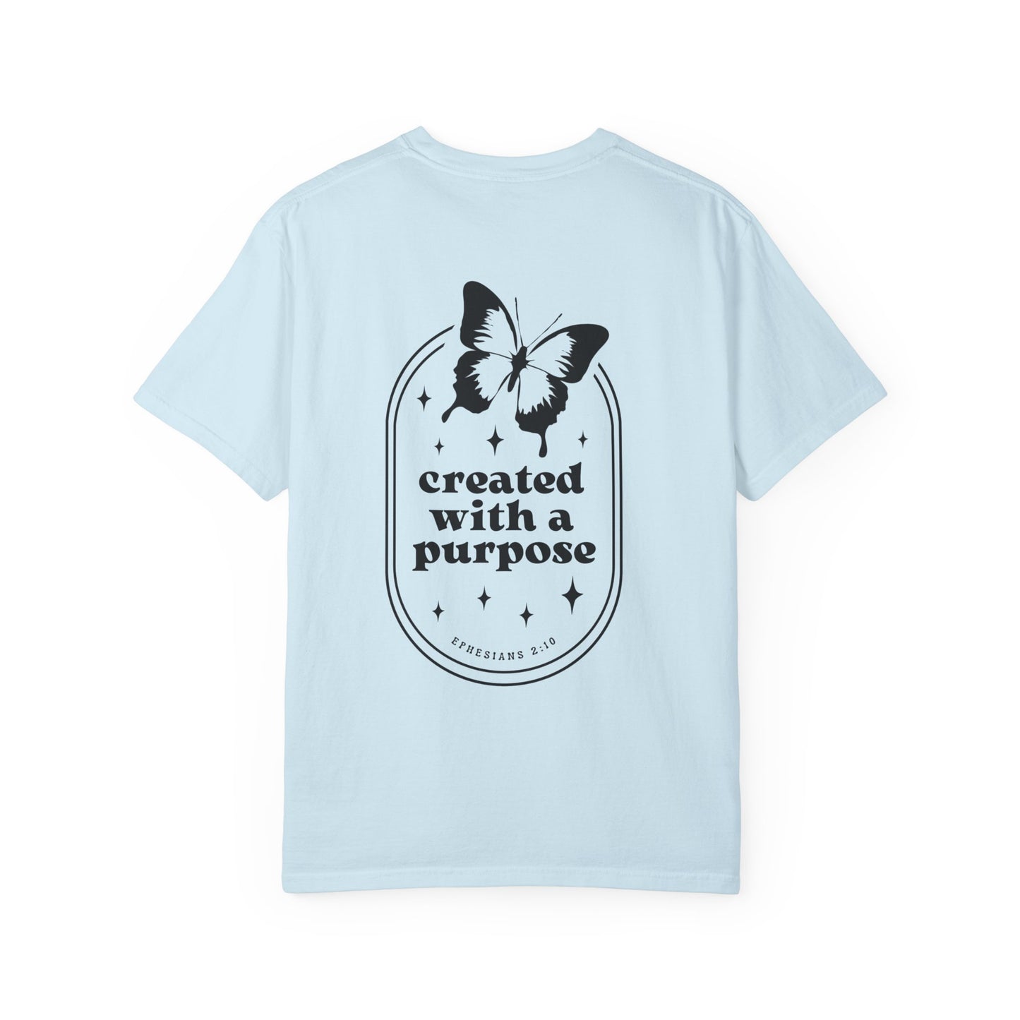 Butterfly Purpose T-Shirt — "Created With A Purpose" Inspirational Graphic Tee