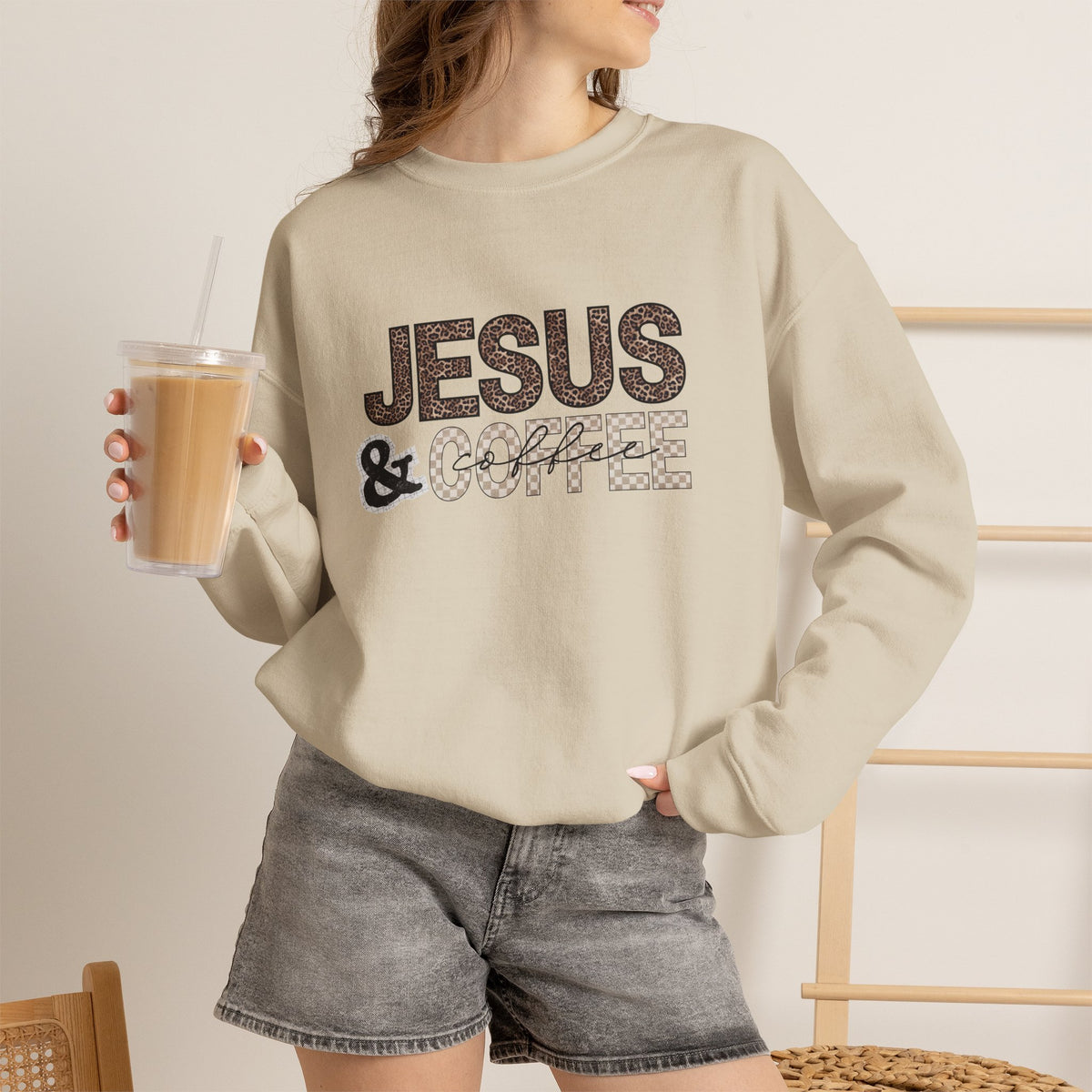Jesus & Coffee Crewneck Sweatshirt