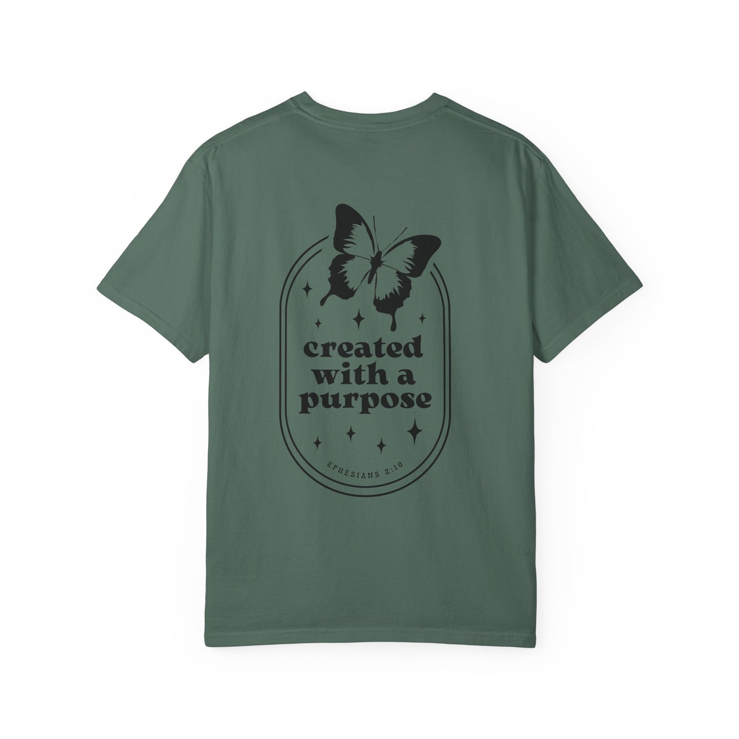 Butterfly Purpose T-Shirt — "Created With A Purpose" Inspirational Graphic Tee