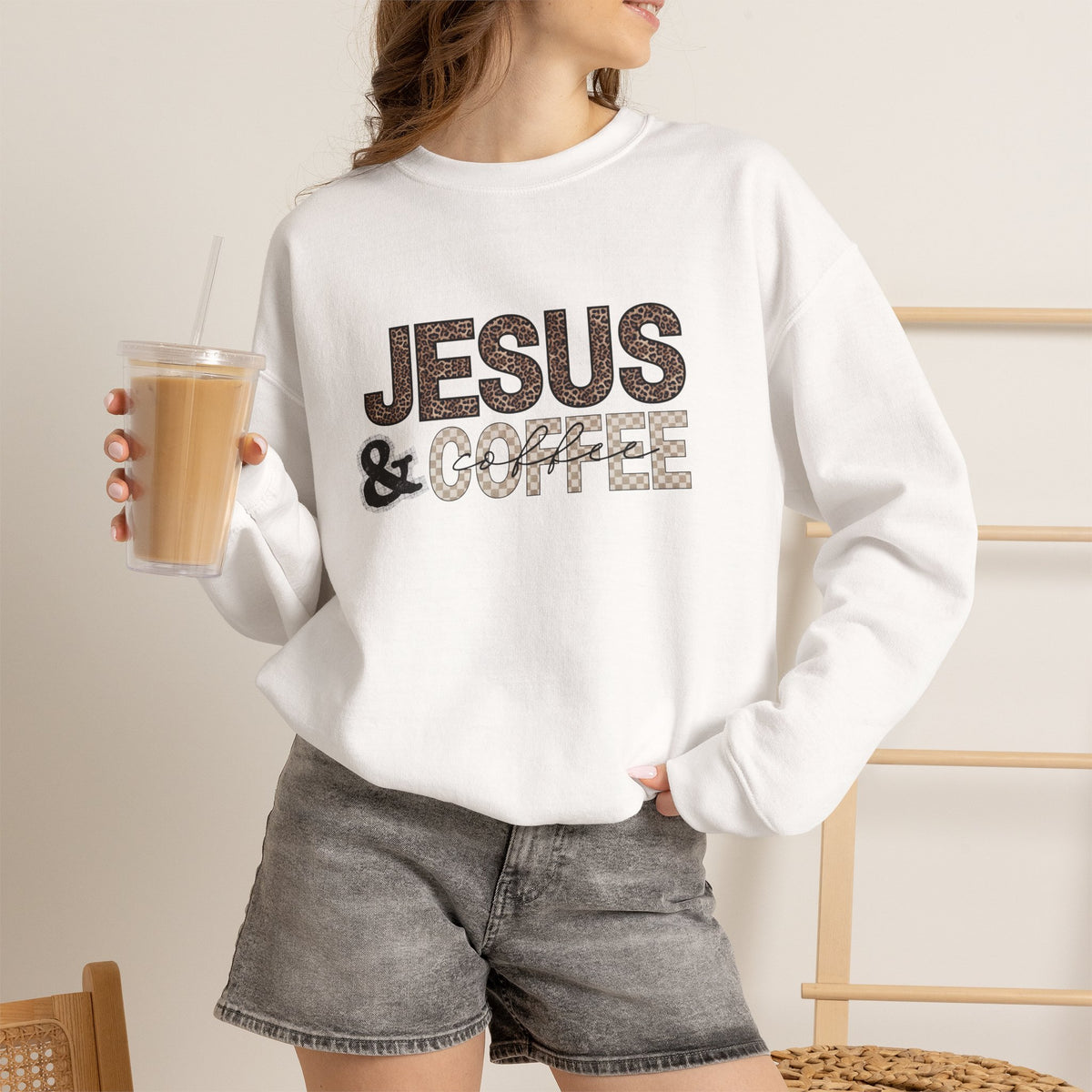 Jesus & Coffee Crewneck Sweatshirt