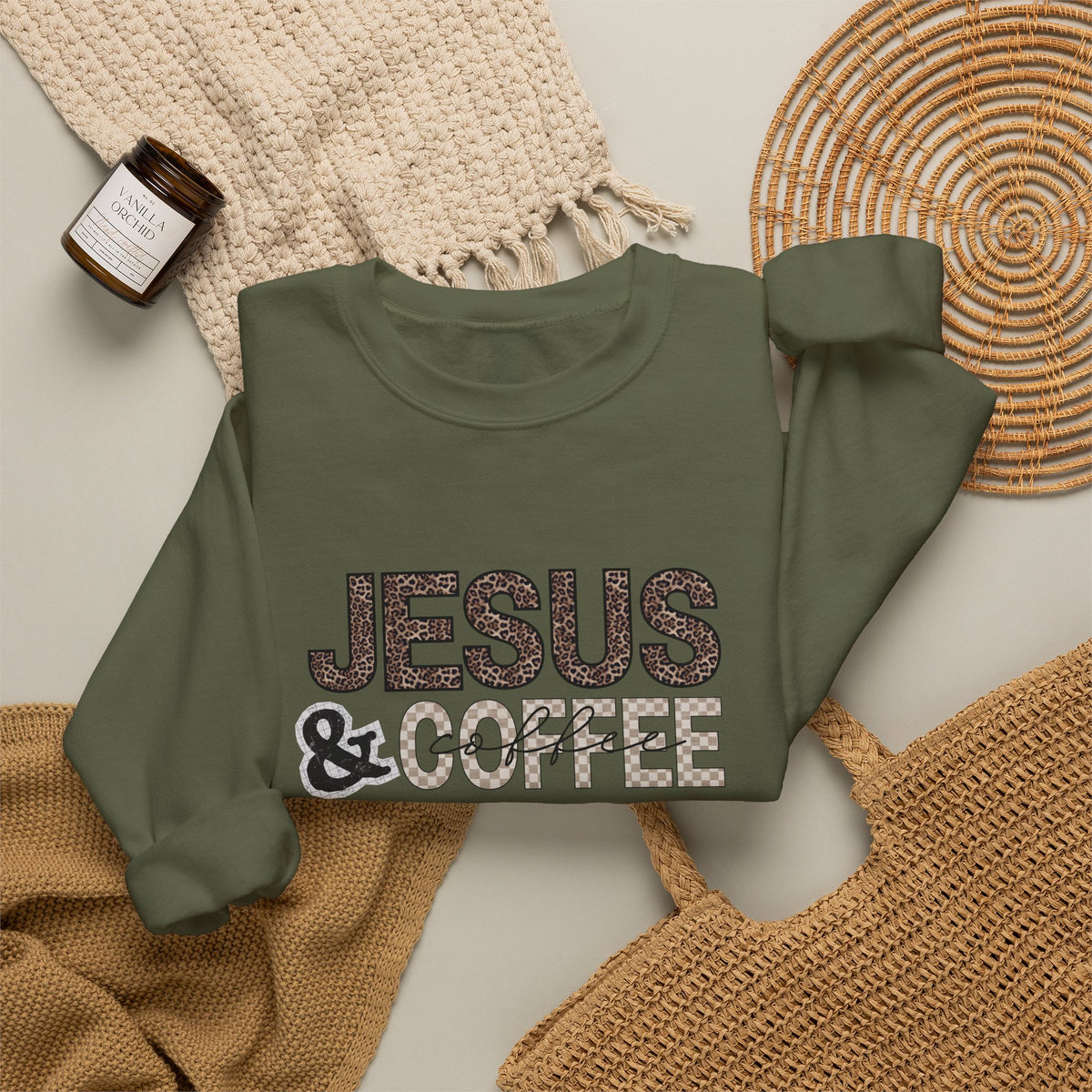 Jesus & Coffee Crewneck Sweatshirt