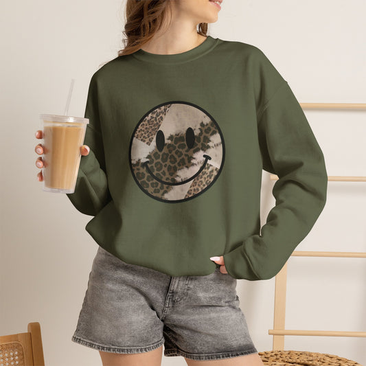 Smiley Patch Crewneck Sweatshirt