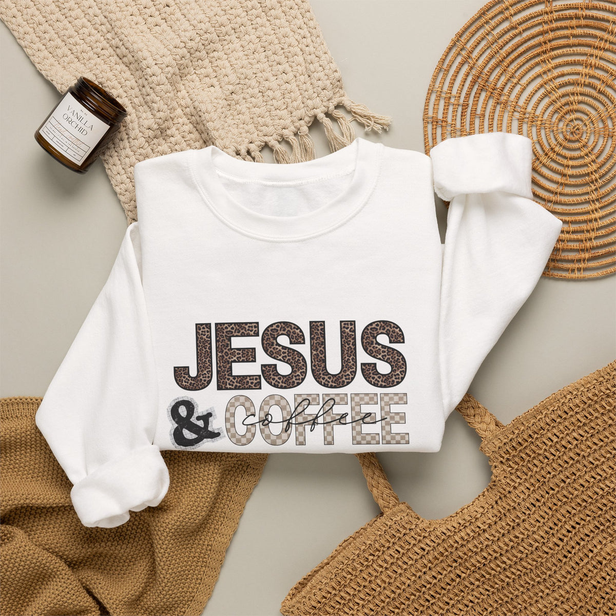 Jesus & Coffee Crewneck Sweatshirt
