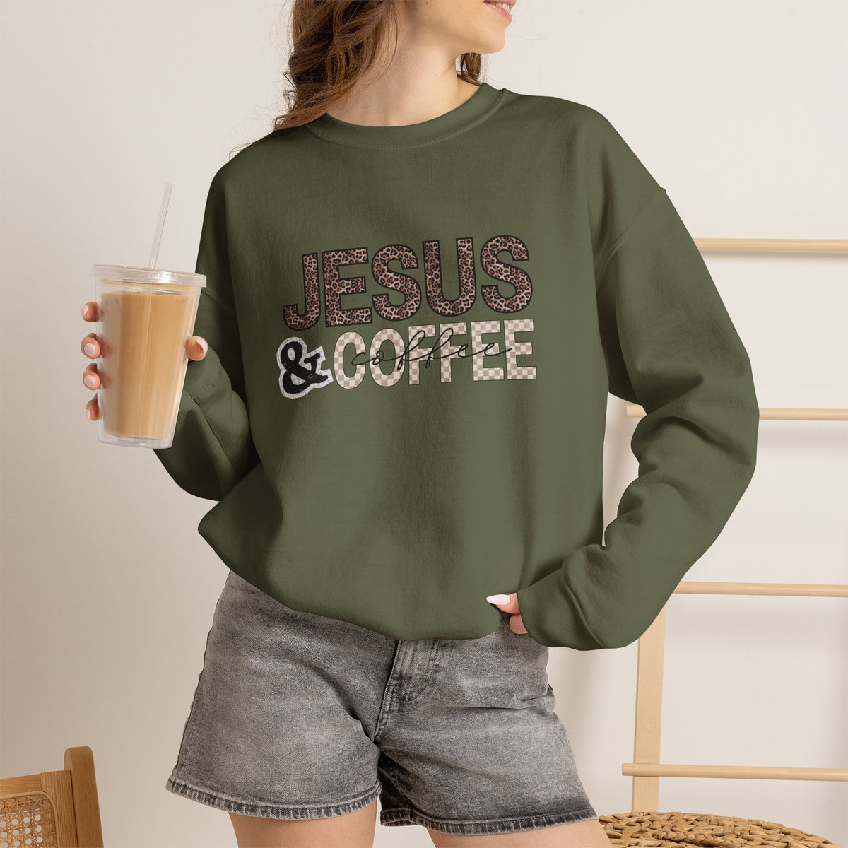 Jesus & Coffee Crewneck Sweatshirt